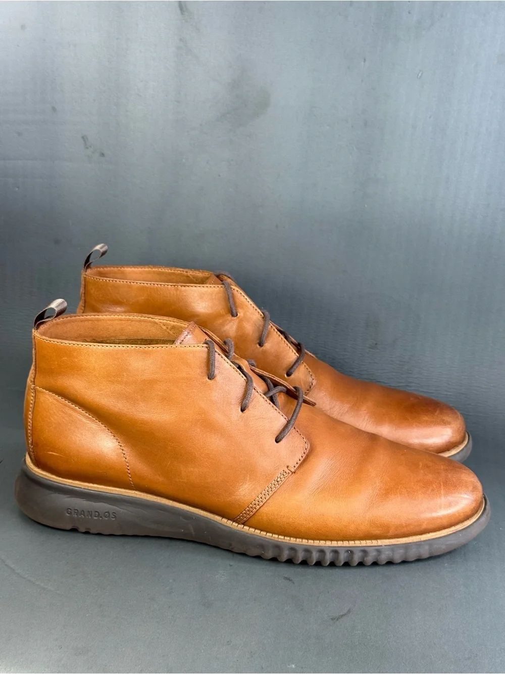 Cole Haan Men's 2.Zerogrand Chukka Boot British Tan leather mens size 13